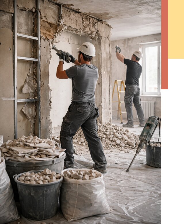 Демонтажные работы в Шелехове от 2893 руб. — услуги и цена под ключ | ОТДЕЛОЧНИК-Шлх