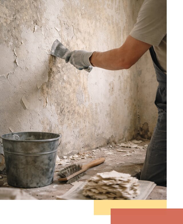 Удаление старой краски со стен в Шелехове качественно и быстро