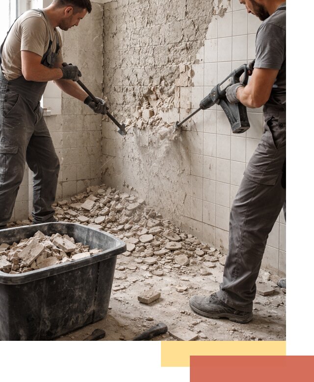 Демонтаж плитки со стен в Шелехове быстро и аккуратно