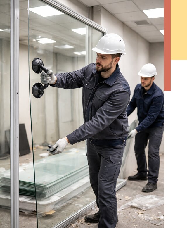 Демонтаж стеклянных перегородок в Шелехове от 3429 руб. — быстро и недорого | ОТДЕЛОЧНИК-Шлх