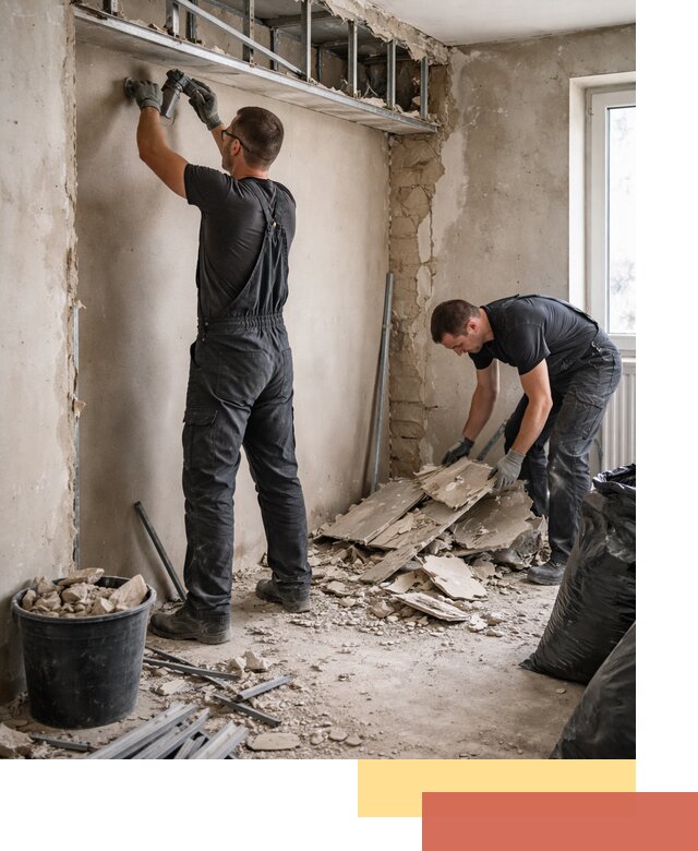 Демонтаж короба из гипсокартона в Шелехове быстро и аккуратно