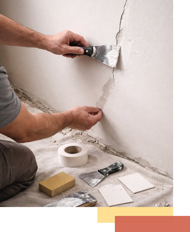 Заделка трещин и сколов в стенах и потолках в Шелехове