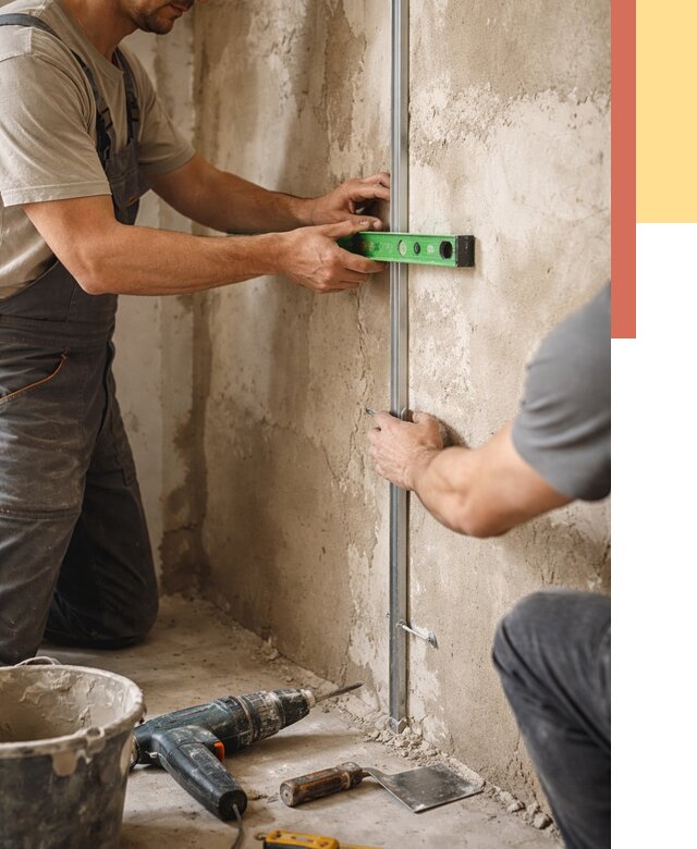 Установка штукатурных маяков в Шелехове от 7501 руб. — быстро и недорого | ОТДЕЛОЧНИК-Шлх