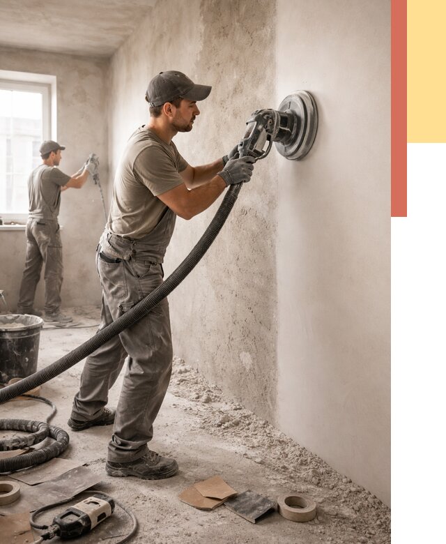 Шлифовка стен в Шелехове от 1286 руб/м2 — быстро и недорого | ОТДЕЛОЧНИК-Шлх