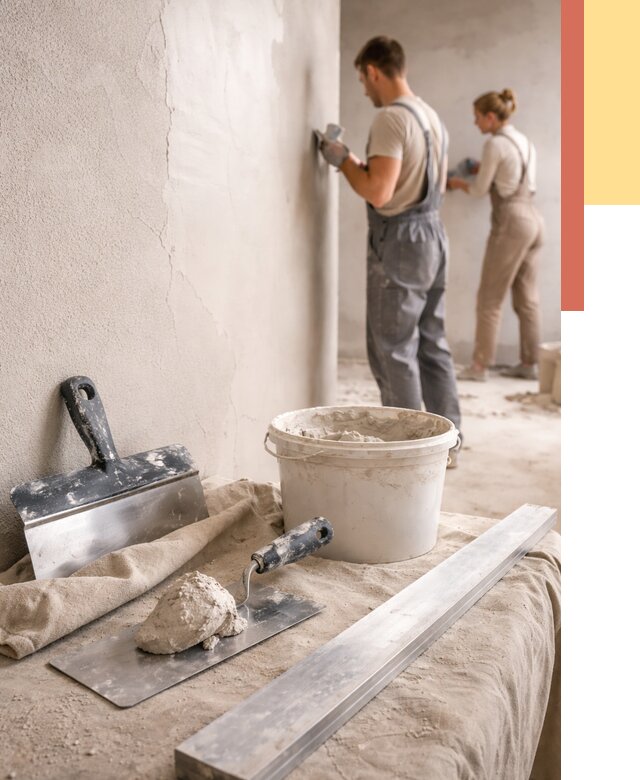 Штукатурка стен гипсовая в Шелехове от 4822 руб/м2 — быстро и недорого | ОТДЕЛОЧНИК-Шлх