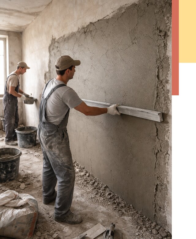 Цементная штукатурка стен в Шелехове от 4822 руб/м2 — быстро и недорого | ОТДЕЛОЧНИК-Шлх