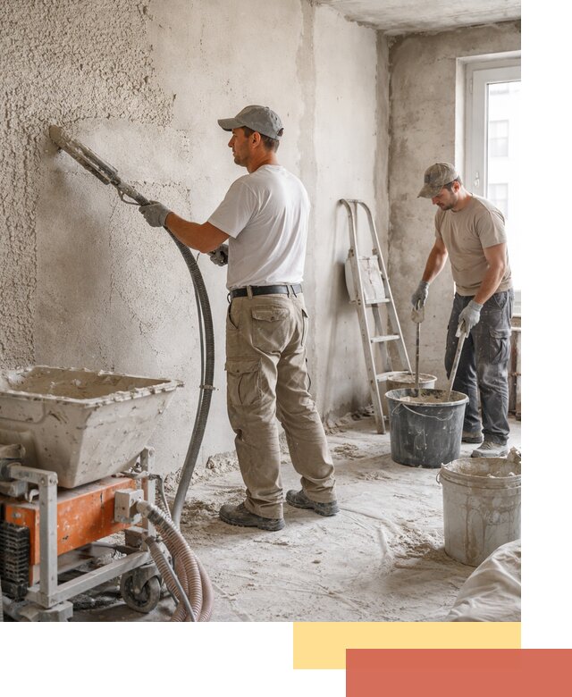 Машинная штукатурка стен в Шелехове — быстро и качественно