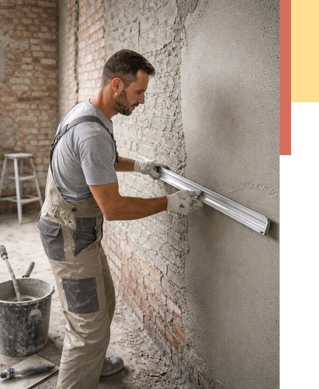 Штукатурка кирпичных стен в Шелехове от 4822 руб/м2 — быстро и недорого | ОТДЕЛОЧНИК-Шлх