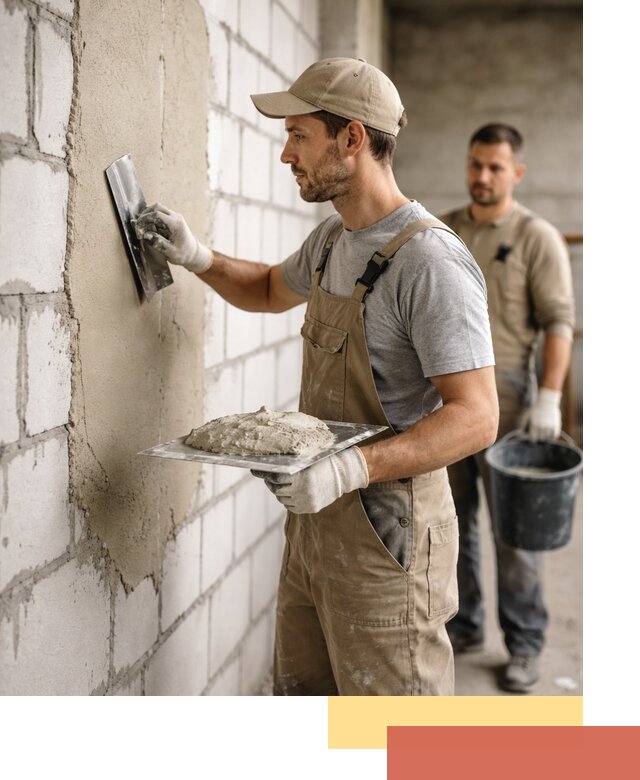 Штукатурка стен из газобетона в Шелехове под ключ