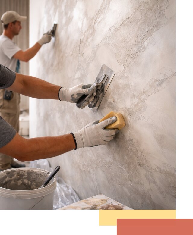 Декоративная штукатурка под мрамор в Шелехове для стен и потолков