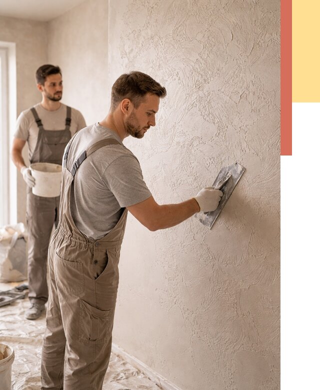 Фактурная штукатурка стен в Шелехове от 4500 руб./м² — заказать под ключ | ОТДЕЛОЧНИК-Шлх