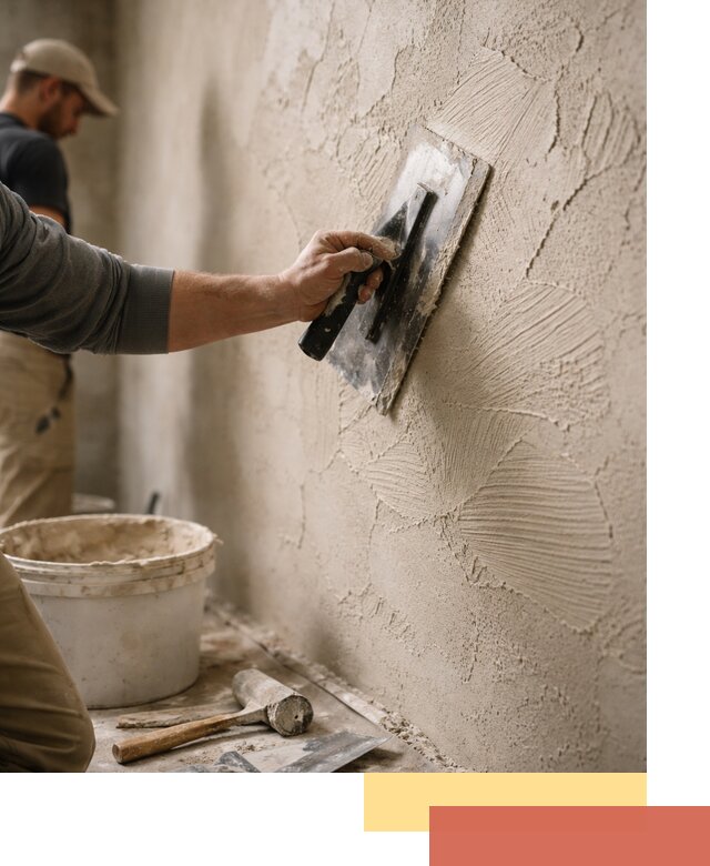 Фактурная штукатурка стен в Шелехове — монтаж, отделка, реставрация