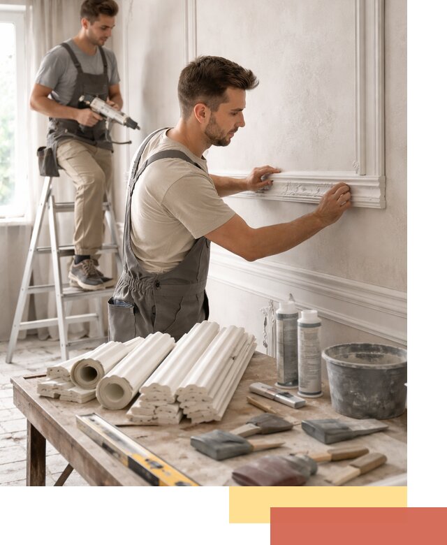 Монтаж лепнины на стены в Шелехове профессионально и качественно