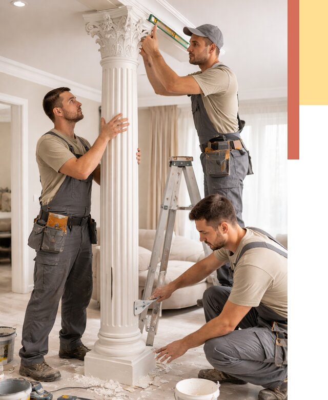 Установка декоративных колонн в Шелехове от 12858 руб. под ключ | ОТДЕЛОЧНИК-Шлх