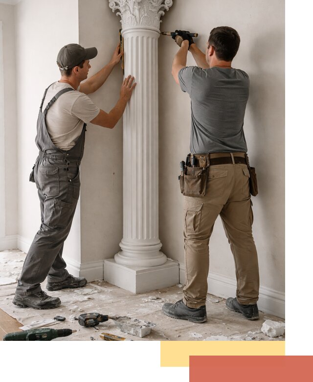 Установка декоративных колонн в Шелехове под ключ