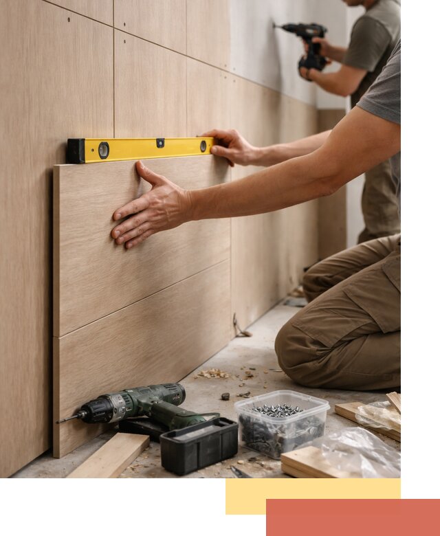 Профессиональный монтаж МДФ панелей на стены в Шелехове