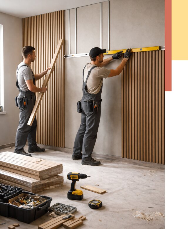 Монтаж реечных панелей на стены в Шелехове от 1286 руб. — быстро и недорого | ОТДЕЛОЧНИК-Шлх