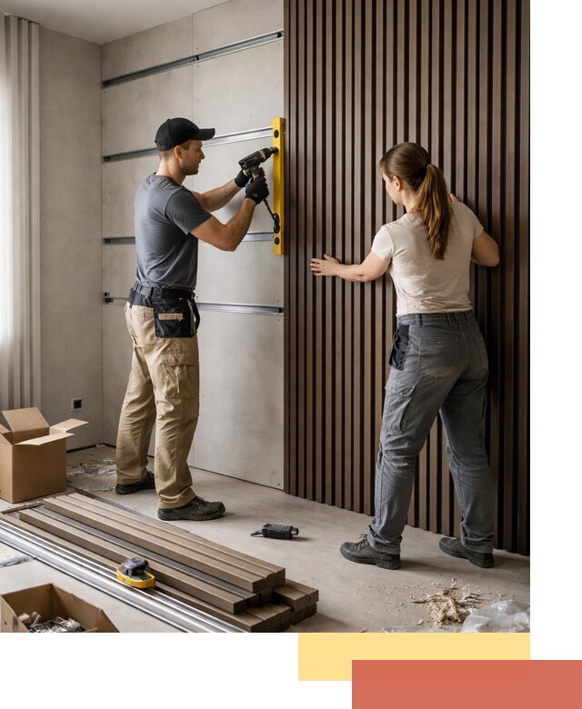 Монтаж реечных панелей на стены в Шелехове