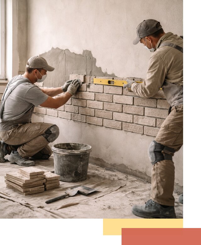 Монтаж декоративного кирпича профессионально в Шелехове