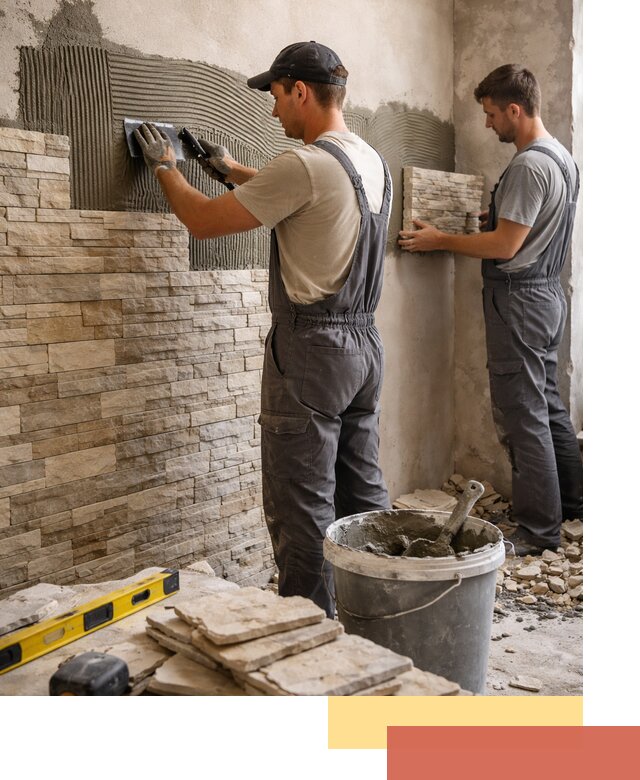 Монтаж искусственного камня в Шелехове — облицовка стен и фасадов