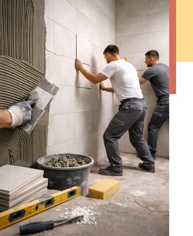 Укладка плитки на стены в Шелехове от 911 руб. — качественно и недорого | ОТДЕЛОЧНИК-Шлх