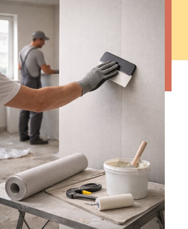 Поклейка обоев под покраску в Шелехове от 3750 руб. за м2 | ОТДЕЛОЧНИК-Шлх