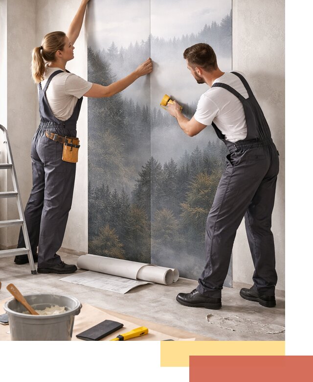 Поклейка фотообоев профессионально в Шелехове под ключ