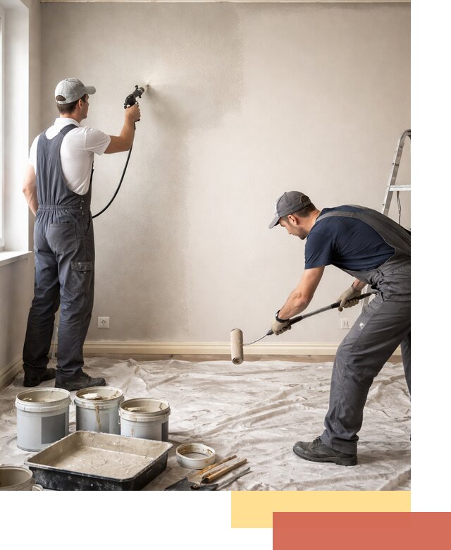 Покраска стен моющейся краской и защита поверхностей в Шелехове