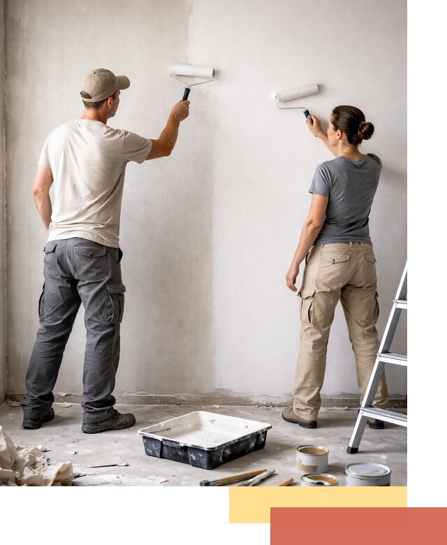 Окраска стен по стеклохолсту в Шелехове качественно и долговечно