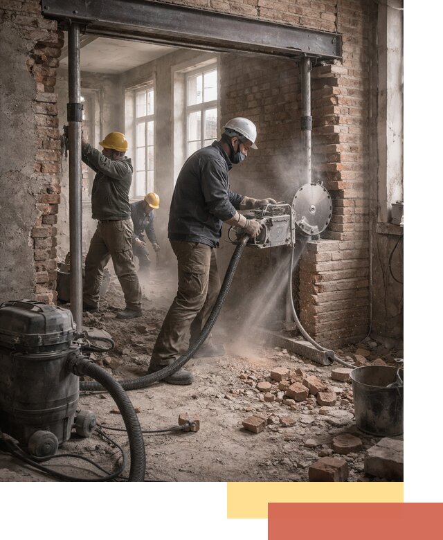 Прорезка проема в стене под дверной или оконный проем в Шелехове