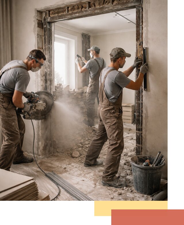 Расширение дверного проема под установку новой двери в Шелехове