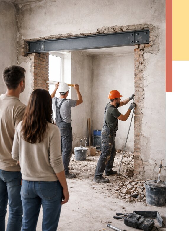 Усиление проема в стене в Шелехове от 10179 руб. — усиление дверного проема металлоконструкцией | ОТДЕЛОЧНИК-Шлх