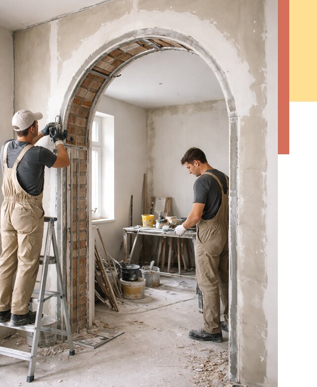 Устройство арочного проема в Шелехове от 10179 руб. под ключ — быстро и недорого | ОТДЕЛОЧНИК-Шлх