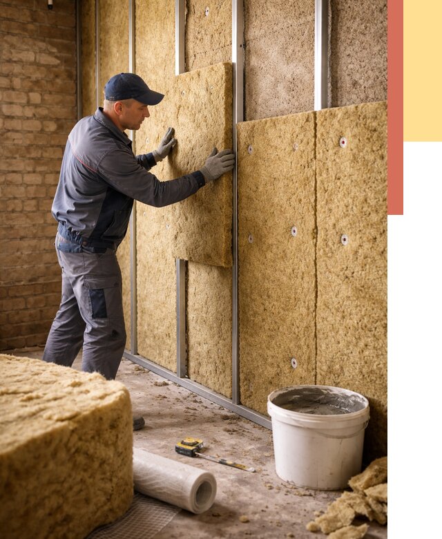 Утепление стен минватой в Шелехове от 1447 руб./м2 — недорого и быстро | ОТДЕЛОЧНИК-Шлх