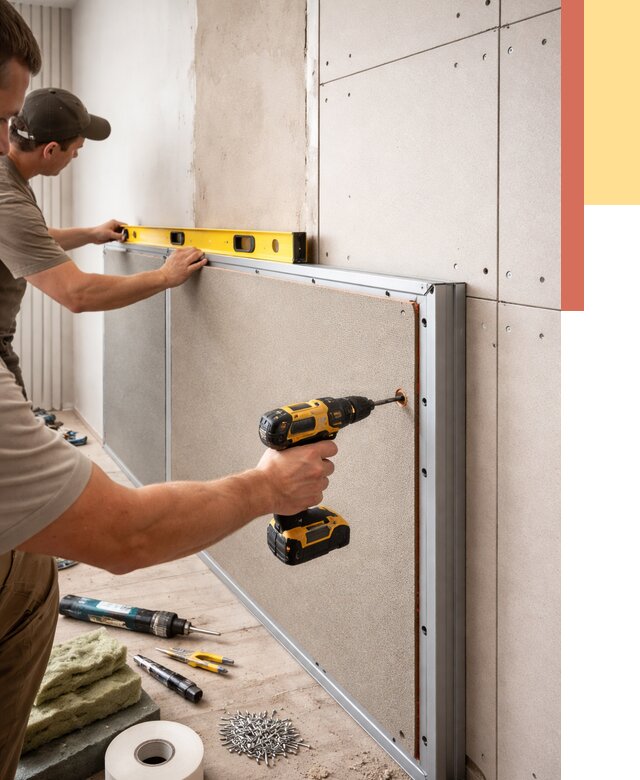 Шумоизоляция стен панелями ЗИПС в Шелехове от 2357 руб./м² под ключ | ОТДЕЛОЧНИК-Шлх