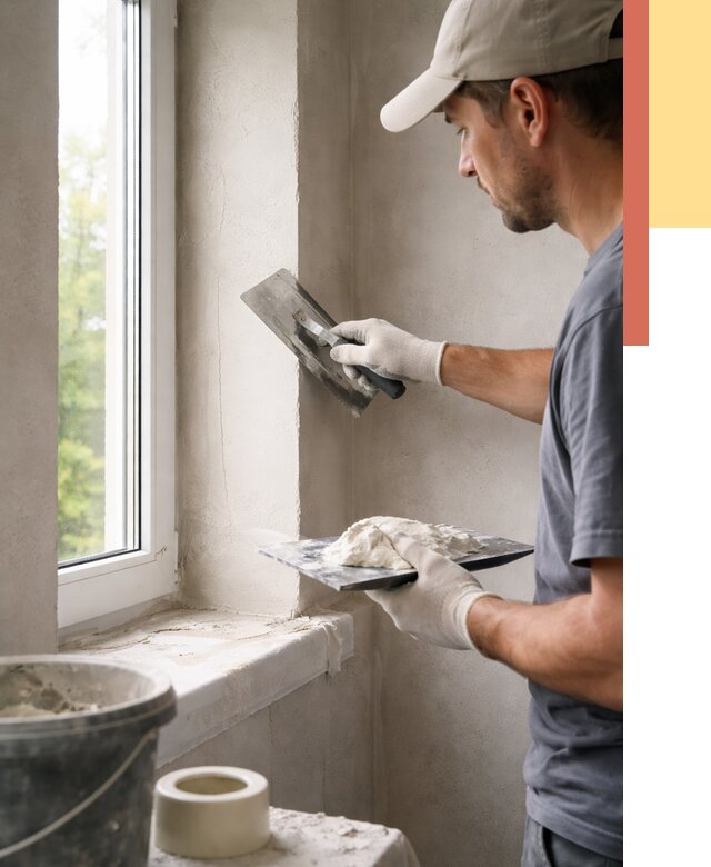 Штукатурка откосов в Шелехове от 4822 руб/м² — услуги и выравнивание под ключ | ОТДЕЛОЧНИК-Шлх