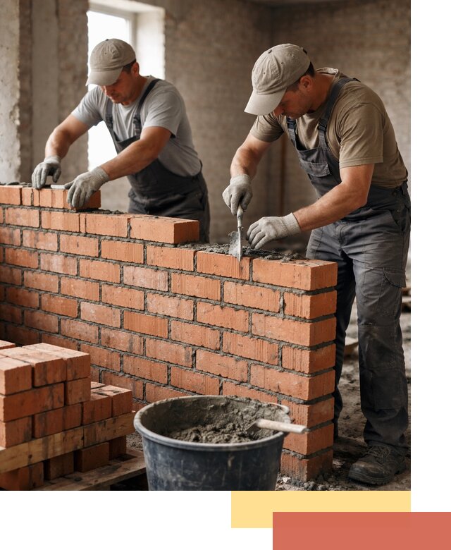 Кладка кирпичных перегородок под ключ в Шелехове