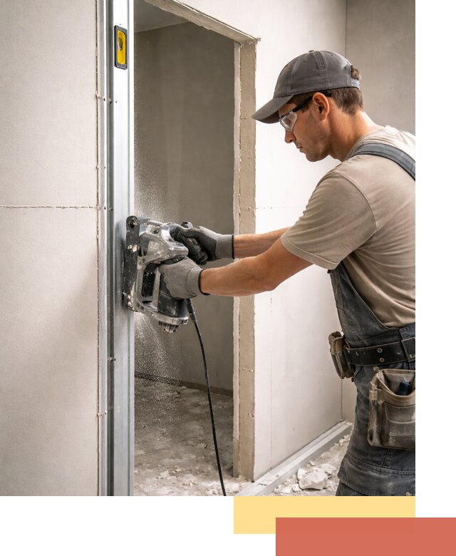 Устройство дверного проема в перегородке в Шелехове