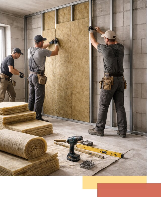 Шумоизоляция перегородок из блоков в Шелехове — монтаж и защита шумоизоляцией