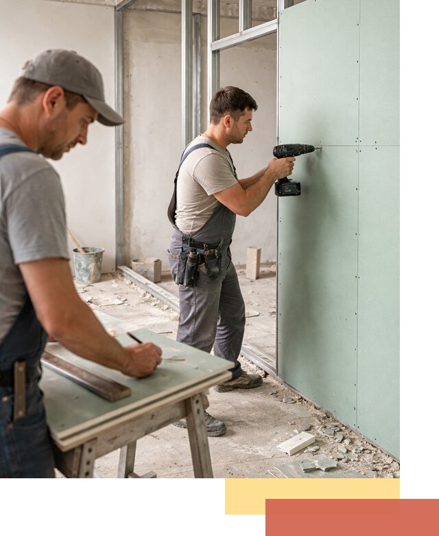 Перегородки из влагостойкого гипсокартона под ключ в Шелехове