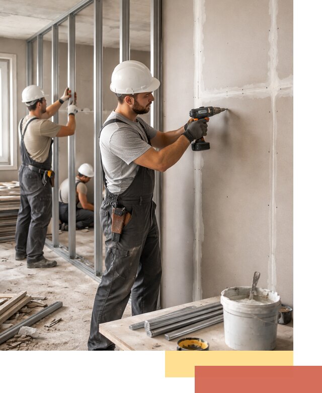 Перегородки из огнестойкого гипсокартона в Шелехове под ключ