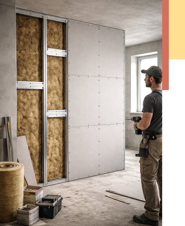 Усиленная перегородка под навеску в Шелехове от 13715 руб. — монтаж под ключ | ОТДЕЛОЧНИК-Шлх