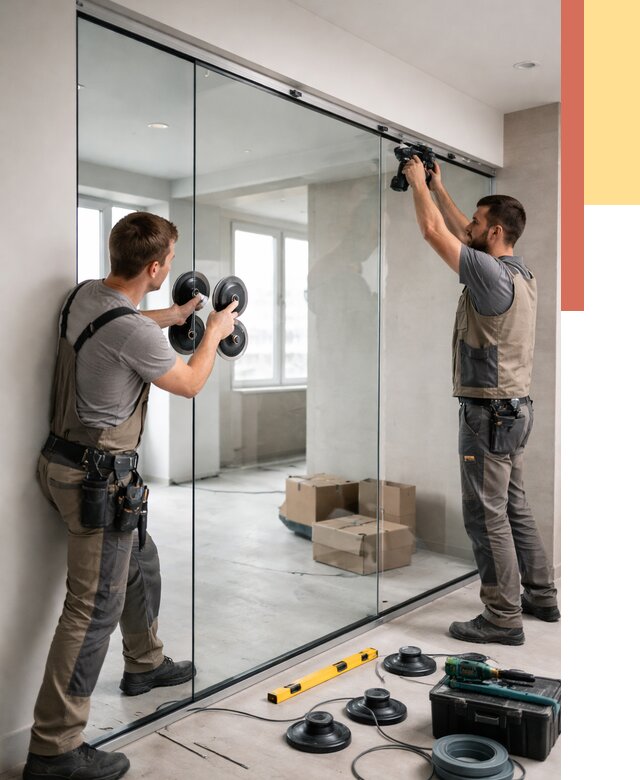 Монтаж стеклянных перегородок в Шелехове от 6965 руб. | ОТДЕЛОЧНИК-Шлх