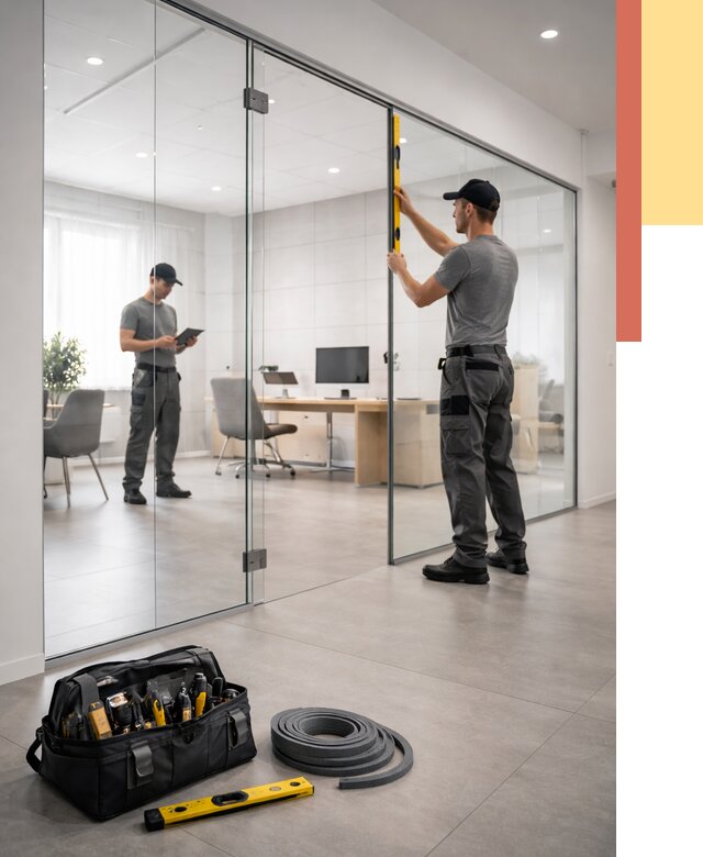 Цельностеклянные перегородки под ключ в Шелехове от 10179 руб. — монтаж и цены | ОТДЕЛОЧНИК-Шлх