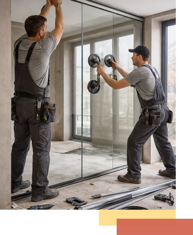 Цельностеклянные перегородки под ключ в Шелехове