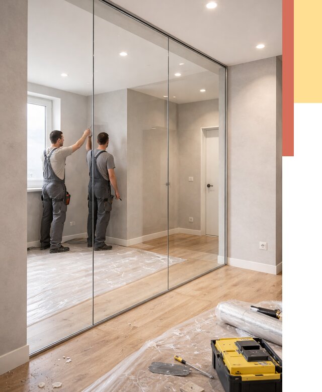 Безрамные стеклянные перегородки в Шелехове — монтаж от 10179 руб. | ОТДЕЛОЧНИК-Шлх