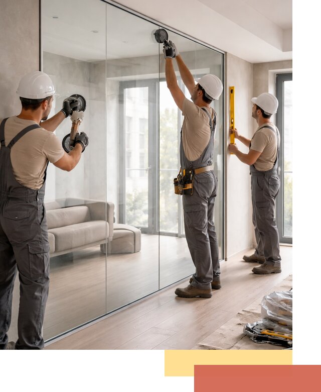 Перегородки из закаленного стекла в Шелехове для офисов и квартир