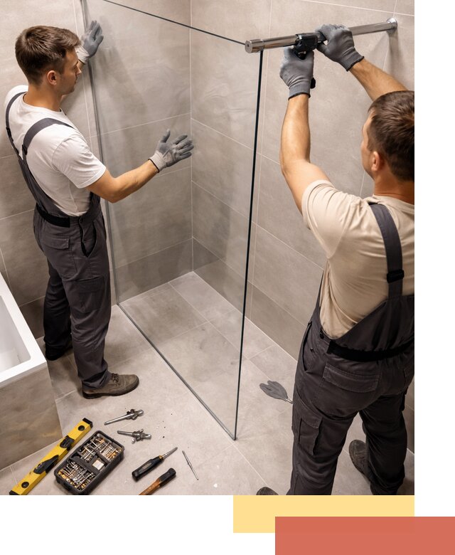 Стеклянные перегородки для душа в Шелехове — изготовление и монтаж