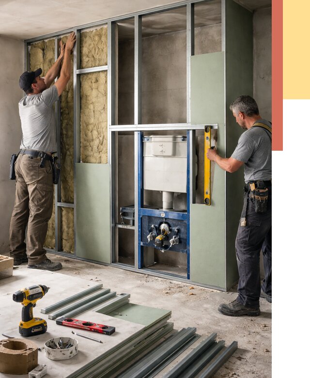 Установка сантехнических перегородок в Шелехове от 9108 руб. | ОТДЕЛОЧНИК-Шлх