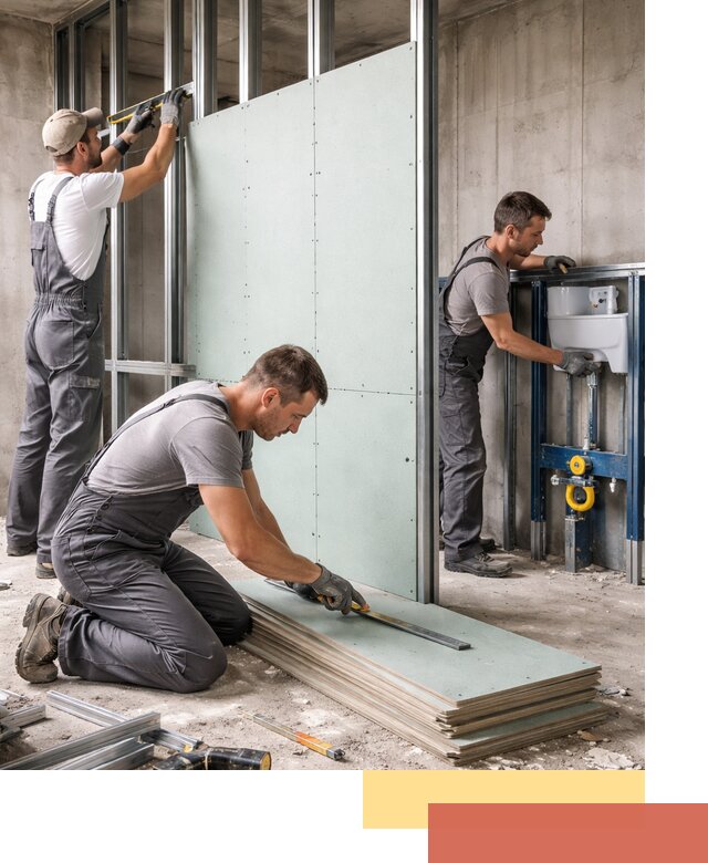 Монтаж и ремонт сантехнических перегородок в Шелехове